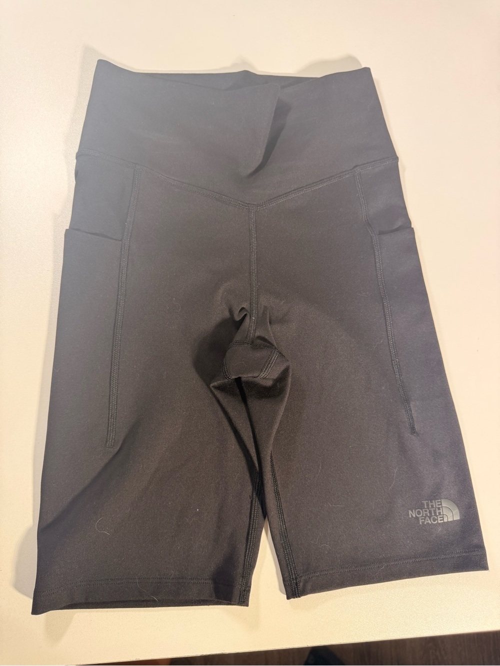 The North Face Black Women's High-Waist Bike Shorts with Side Pockets